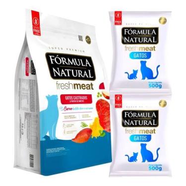 Imagem de Fórmula Natural Fresh Meat Carne Para Gatos Castrados 1kg - Adimax