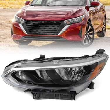 Imagem de Huray Conjunto de farol de halogênio esquerdo adequado para Nissan Sentra S/SV 2024 2025 LH farol com LED DRL OE farol de fábrica sem lâmpadas de substituição para NI2502302 114-12343L lado do