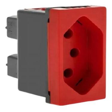 Imagem de Tomada Modulo 20A Vermelha 2P+T 615079 - Pial Plus