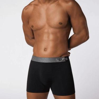 Imagem de Cueca Lupo Boxer Algodão com Elastano 784-066, Preto, G