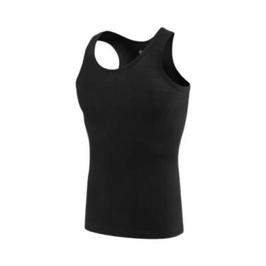 Imagem de Homens colete puro algodão musculação movimento Outerwear moletom - NO