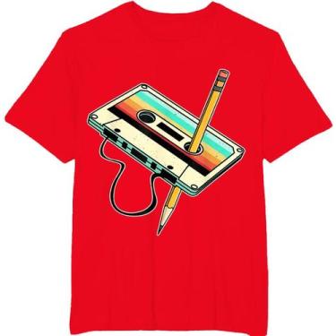 Imagem de Camiseta Masculina Retrô Vintage Anos 80 - Estampa Fita Cassete, BR-G4