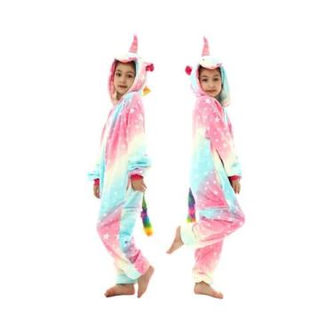 Imagem de Pijamas De Flanela De Inverno Para Crianças Pikachu Unicórnio Kigurumi