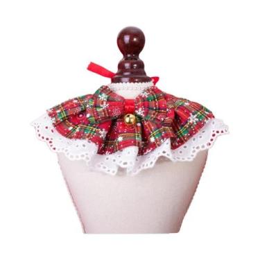 Imagem de Gravata Borboleta Decorativa De Natal Para Pets, Laço De Renda Para Ga
