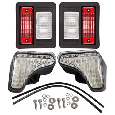 Imagem de AGP.1978 2 peças de lâmpadas de farol LED 100 W + 2 peças de luz traseira traseira de halogêneo Lihgt 7138040 7251340 7138041 7251341 compatível com carregador de minicarregadeira Bobcat A770 S510