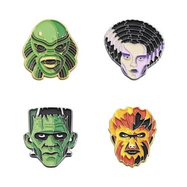 Imagem de Conjunto De Pins De Esmalte De Filmes De Terror De Halloween: Esquelet