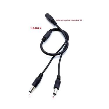 Imagem de Cabo Divisor De Plugue DC Fêmea Para Macho 2.1 5.5mm Para Câmera De Vi