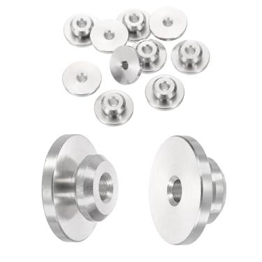 Imagem de PATIKIL Capa protetora de roda de nível de 1/20.3 cm, pacote com 10 capas protetoras de cabos de aço inoxidável T316 para cercas de escadas residenciais externas