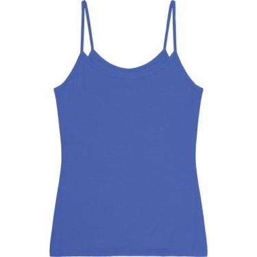 Imagem de Regata Básica Viscose Stretch Feminina Malwee Ref. 04489 Cor:Azul 964T