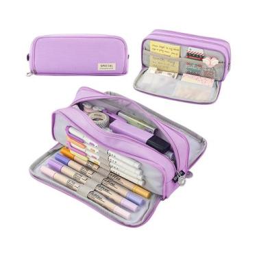 Imagem de Estojo De Lápis Portátil De Capacidade Extra Grande Leve E Durável Par