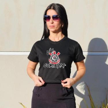Imagem de Baby Look Cropped Blusinha Torida Curintia Corinthians Timão Casual Pa