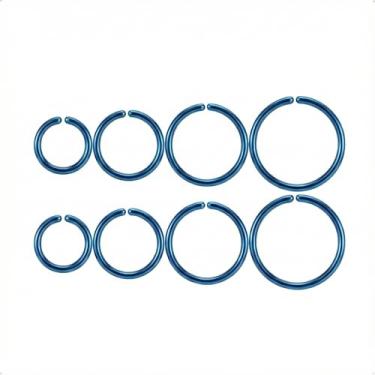 Imagem de PENLYU 22G 20G 18G 6-12 mm Brincos de argola pequenos para nariz de cartilagem, piercing de argola de nariz, argola, tragus, hélice, Daith Rook, anéis de piercing confortáveis, 18G 6/8/10/12mm