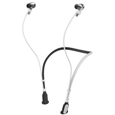 Imagem de Capa para Samsung Galaxy Buds3 FE (2025) / Buds3 Pro (2024) / Buds 3 (2024), pulseira, pulseira esportiva de silicone macio, cabo antiperda de fone de ouvido sem fio, preto com branco