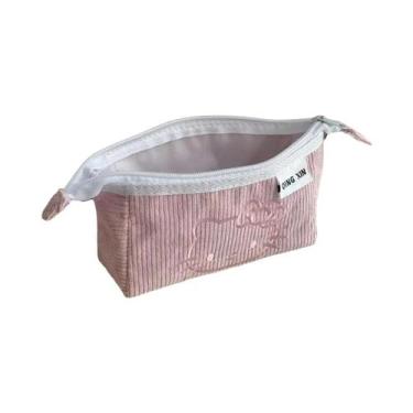 Imagem de Estojo De Lápis De Corduroy Hello Kitty De Grande Capacidade, Organiza