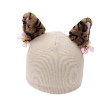 Imagem de Aymzbd Capa para capacete de esqui na neve, gorro de malha com orelhas de gato, ideal para snowboard e esqui.