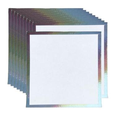 Imagem de Fancyes Conjunto de 10 peças de pranchetas brancas japonesas Shikishi para arte japonesa ou caligrafia, ideal para cosplay e caligrafia, 10 X 10 Cm