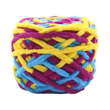 Imagem de Fio De Poliéster Macio E Grosso (2 Peças) Para Tricô Manual, Crochê, C