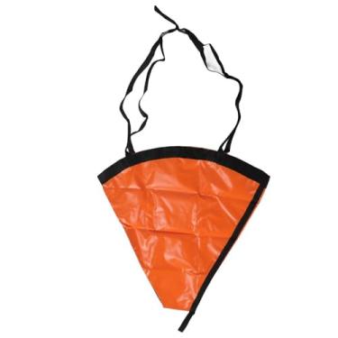Imagem de Chiffonade Meia de PVC laranja âncora Marine Trolling barco de pesca paraquedas portátil Drogue Sea Anchor para barcos marítimos (81 cm)