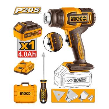 Imagem de Soprador Térmico INGCO Bateria 20V Linha P20S