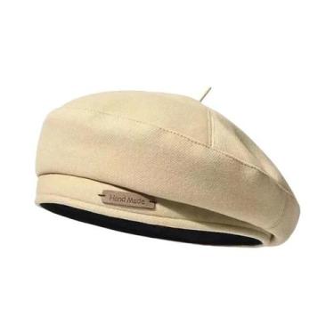 Imagem de Boina retrô pintor chapéu feminino estilo inverno - NONE, Bege