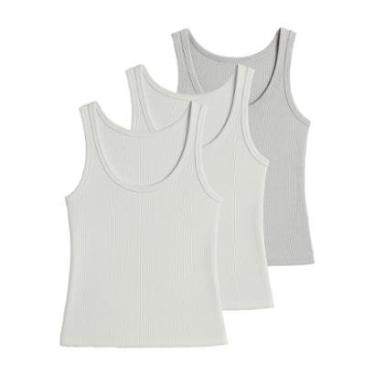 Imagem de Kit com 3 Blusas Feminina Regata Hering N1te-Feminino