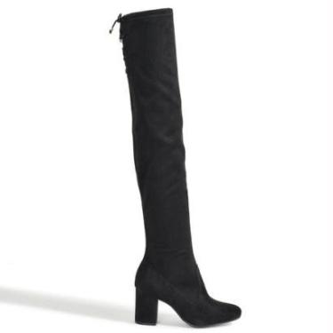 Imagem de Bota Feminina Over The Knee Suede Preto Via Marte 024-001-01-Feminino