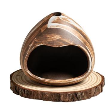 Imagem de Suporte de cerâmica Palo Santo, mini queimador de incenso de cone de chaminé, chaminé de incenso para palitos de palo santo, altar, sálvia e cone, meditação de aromaterapia de spa de ioga, decoração