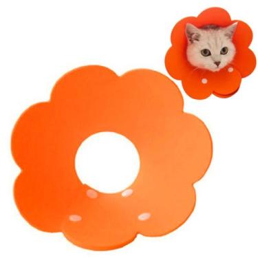 Imagem de Colar Elizabetano Gato Pet Caes Pos Cirurgia Recuperaçao Cone Ajustave