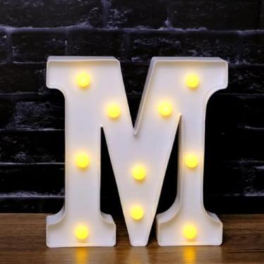 Imagem de Luzes LED para letreiro - Letreiros de alfabeto personalizáveis para casa, casamento, decoração de festa de aniversário e decoração de parede