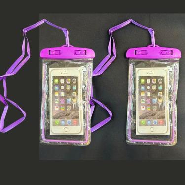 Imagem de Kit 2 Capa Bolsa Para Celular Roxa - GENERICA