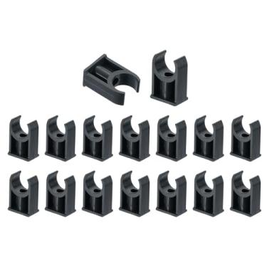 Imagem de Boxonly 16 peças de grampos de tubo de água de PVC clipes de tubulação em forma de U para mangueira de irrigação suporte de tubo de irrigação para 20 mm OD para bandejas de TV, tubos, mangueira