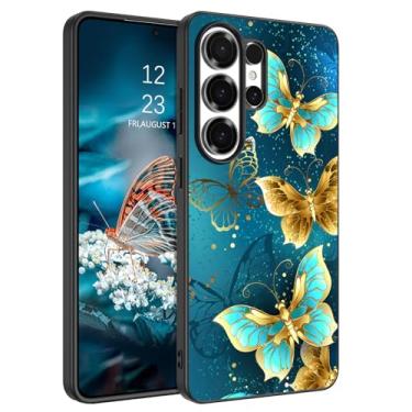 Imagem de GUAGUA Capa para Samsung S26 Ultra que brilha no escuro, capa Samsung com estampa de borboleta fofa