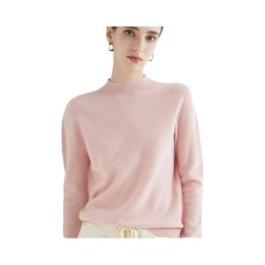 Imagem de Suéter Feminino De Outono Inverno Com Gola Alta, Malha Casual, Tops Bá