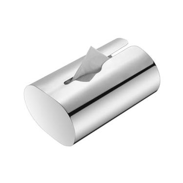 Imagem de x3anggyt5 Capa de caixa de lenços simples de aço inoxidável espelhado caixa criativa de gaveta luxuosa moderna sala de jantar mesa de café ornamentos de mesa suporte de caixa de lenços