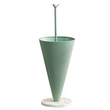 Imagem de x3anggyt5 Suporte de guarda-chuva de metal criativo interno, caixa de armazenamento para bengalas na porta de entrada, casa, decoração de escritório, economiza espaço (verde)