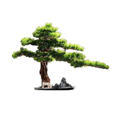 Imagem de Árvore de bonsai artificial, sala de estar, hotel, decoração de casa macia, planta artificial em vaso, ornamentos de paisagem, árvore de simulação, ornamentos de Feng Shui, árvore de bonsai artificial