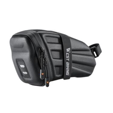 Imagem de Colaxi Bolsa de selim para bicicleta em EVA rígido com de liberação rápida, elegante e portátil, para armazenamento sob o selim, ideal para