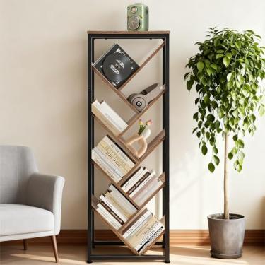 Imagem de Estante de Árvore, Estante para Livros, Estante Organizadora, Estante de Árvore de 9 Camadas, Torre de Livros, Organizador de Estantes Altas e Estreitas