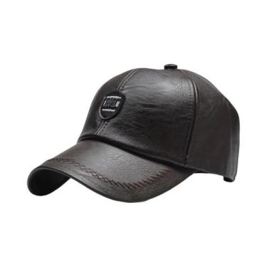 Imagem de Boné De Couro Quente Masculino Para Outono E Inverno, Estilo Hip Hop, 