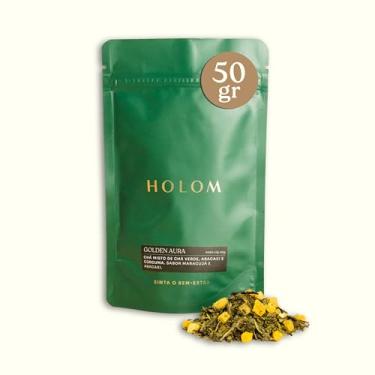 Imagem de Chá Verde Golden Aura Holom Com Cúrcuma E Abacaxi 50g