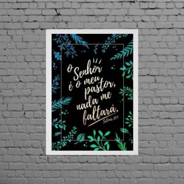 Imagem de Quadro Decorativo Salmo 23 - O Senhor É Meu Pastor 45X34Cm