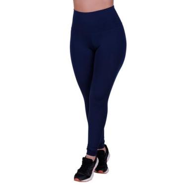 Imagem de Calça Suplex De Ginastica Lisa Cintura Alta Roupa Fitness -c4 CALÇA DE