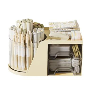 Imagem de Organizador De Canetas Para Escritório | Com Gavetas Moderno Grande Capacidade,Porta-Lápis Moderno Para Organização De Mesa,Para Material De Escritório Arte Batons Cosméticos Joias