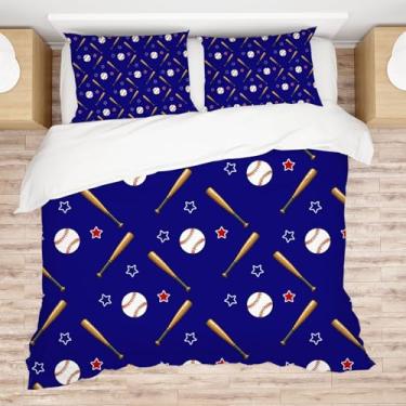 Imagem de Allenjoy Jogo de edredom com 2 fronhas para homens, meninos, adolescentes, fãs de quarto de bebê, quarto de bebê, lavável na máquina, tamanho casal