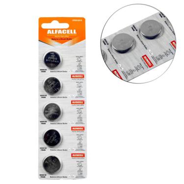 Imagem de Bateria Botão Lithium CR2032 3V 5 Peças - Tudo em Caixa