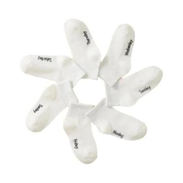 Imagem de Meias Finas Curtas Para Meninos E Meninas, 7 Pares, Primavera Verão, M