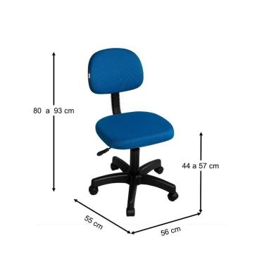 Imagem de 5 Cadeiras Secretária Top Giratória Plus Azul