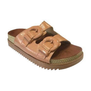 Imagem de Sandália Feminina Moleca Birken Verniz Nancy Nude 5500.203
