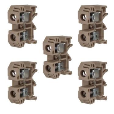 Imagem de Kit 5 borne sak 10,0mm sak-10 bege sibratec