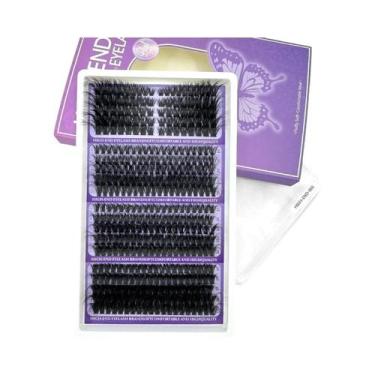 Imagem de 20 Tiras De Cílios Postiços À Prova d'Água Em Cachos Com Pontas Para C